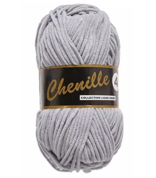 Chenille 4 Garn i Lysegrå - 50 g fra Niah Design