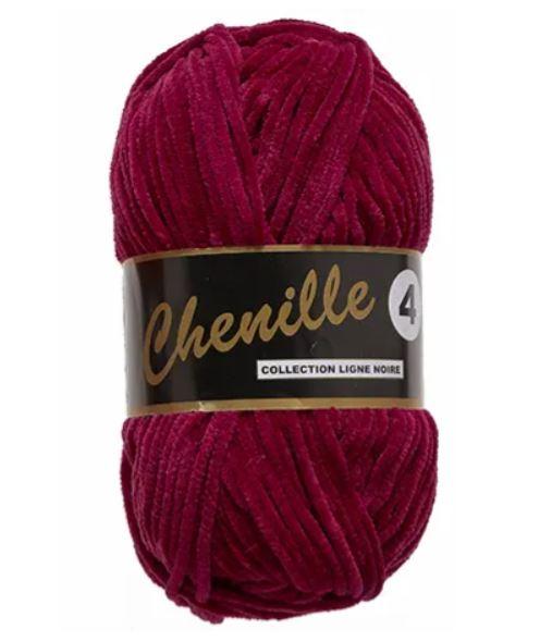 Chenille Garn 4 Kirsebær 50 g - Strik og Hækling