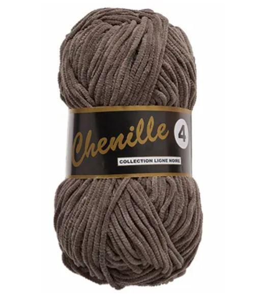 Chenille 4 Garn i Brun - 50 g, Nr. 48 fra Niah Design