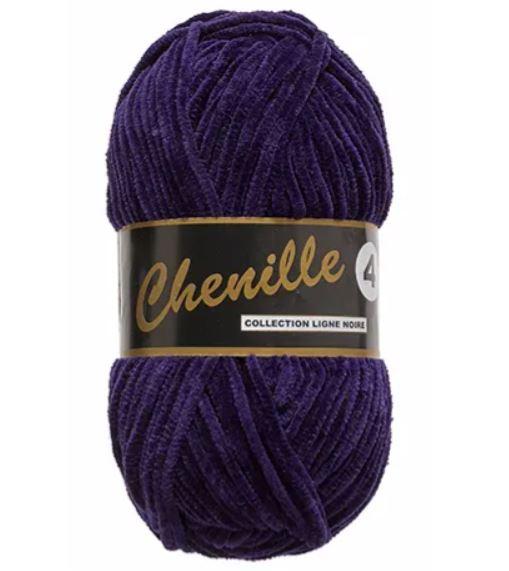 Chenille Garn 4 Mørk Lilla 50g fra Niah Design
