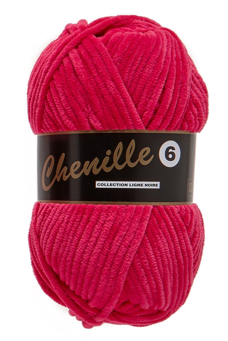 Chenille Garn 6 Hot Pink 100 g fra Niah Design