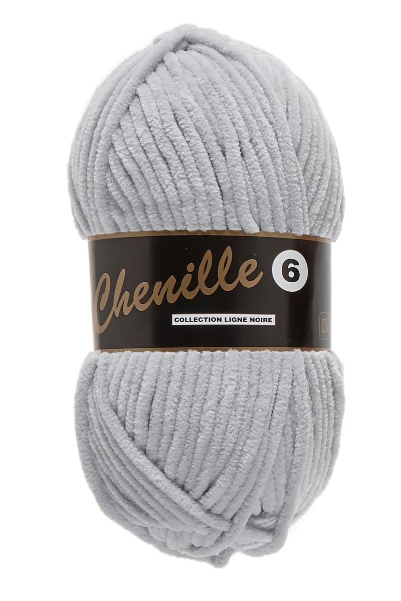 Chenille Garn 6 Lysegrå 100g - Strik og Hækling