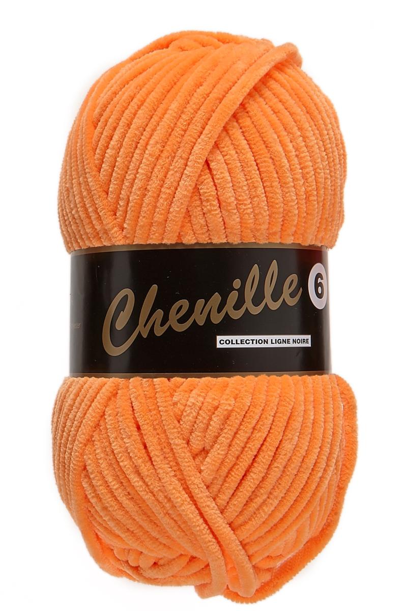 Chenille Garn 6, Orange, 100 g - Niah Design