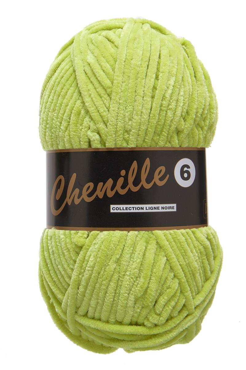 Chenille Garn 6, Lysegrøn, 100 g - Niah Design