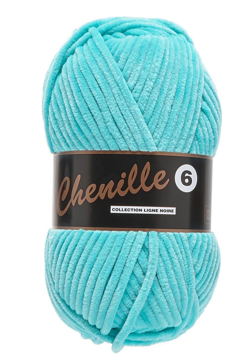 Chenille Garn 6, Lys Turkis, 100 g, Nr. 47 - Hurtig Levering!