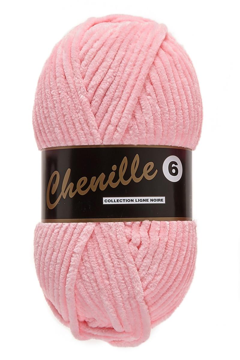 Chenille 6 Garn i Sart Rosa - 100 g, Nr. 712