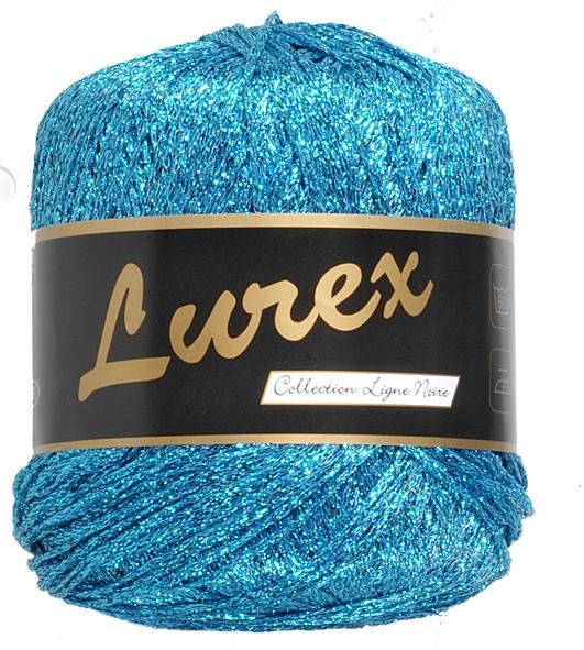 Lurex Glimmergarn Turkis - Effektgarn til Strikning