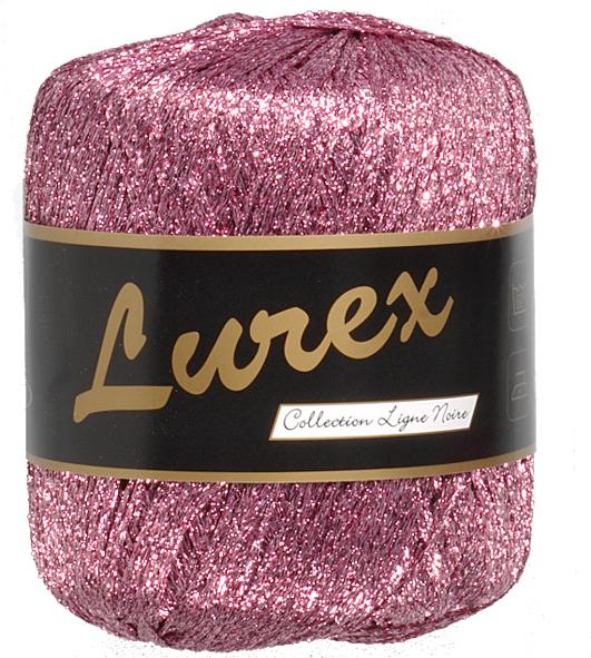Lurex glimmergarn i rosa - perfekt til strik og hækling!