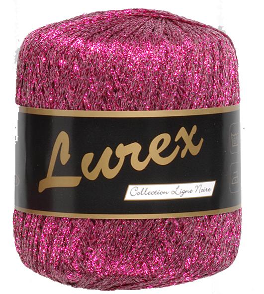 Lurex Glimmergarn i Hot Pink - 25 g Effektgarn