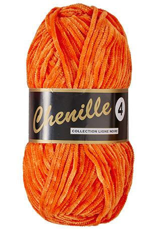 Chenille Garn 4 Orange 50g - Perfekt til Strikning og Hækling