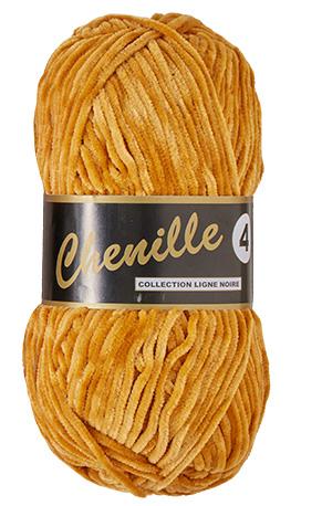 Chenille Garn 4 - Karry Gul, 50 g, Nr. 350