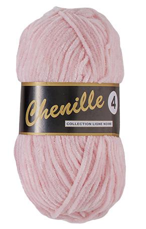 Chenille 4 Garn i Baby Lyserød - 50 g, Nr. 710