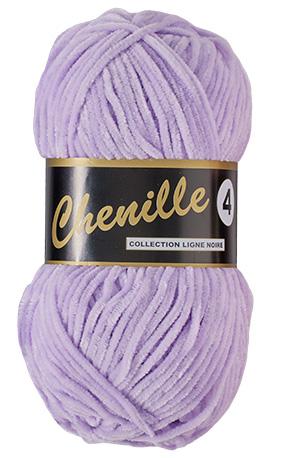 Chenille 4 Garn i Lys Lilla - 50 g, Nr. 713
