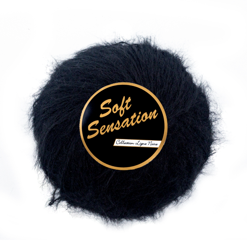Soft Sensation Garn 25 g - Sort Nr. 1 til Strikning og Hækling