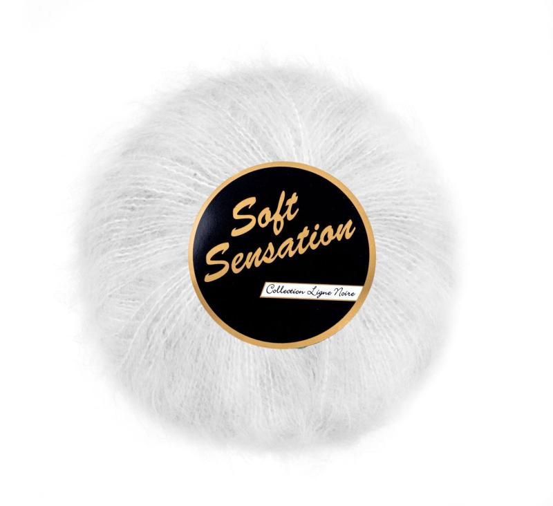 Blød Garn - Soft Sensation 25 g Hvid Nr. 5 fra Niah Design