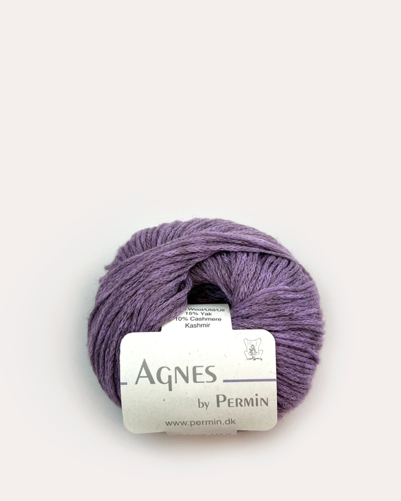 Agnes by Permin - Luksuriøst garn i støvet lilla 06