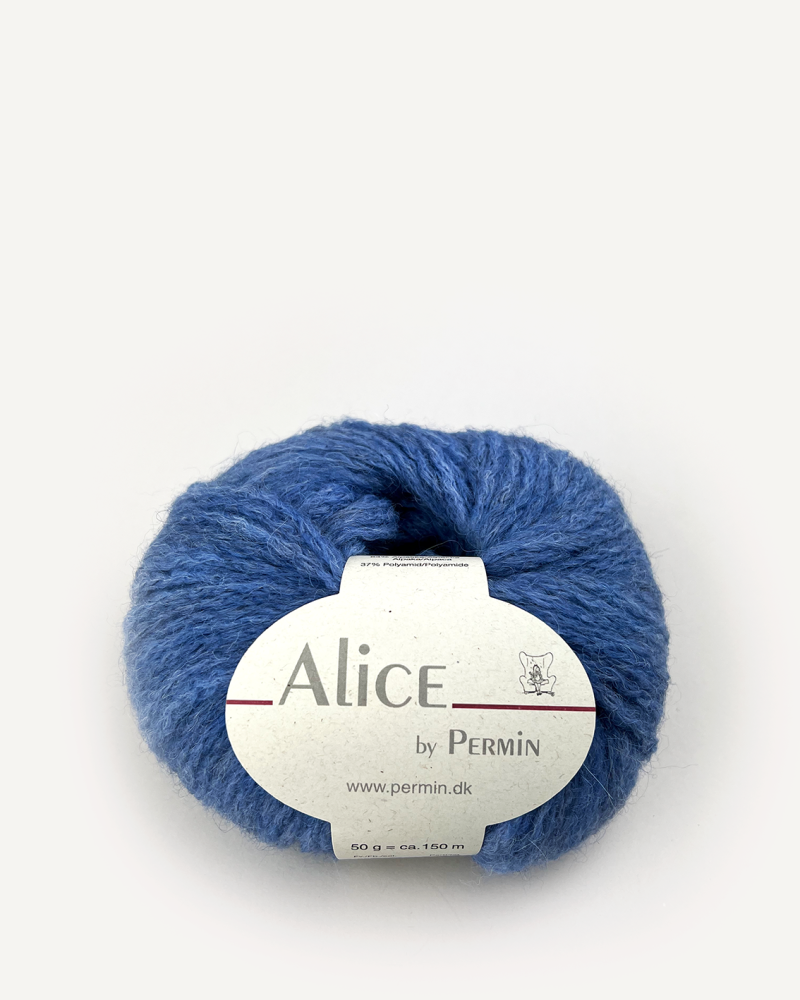 Alice by Permin - Luftigt Dueblå Garn til Strik 50g