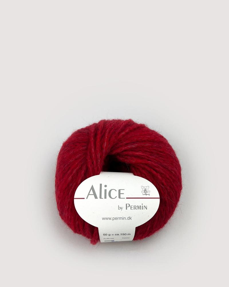 Alice by Permin - Rød Chainette Garn til Strikning