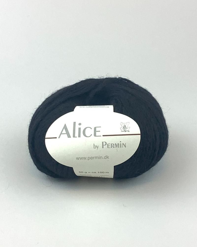Alice by Permin - Luftigt Garn i Sort - 50g