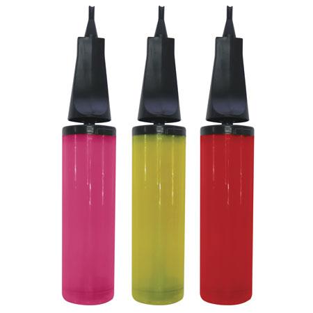 Ballonpumpe i plastik - 29 cm, assorterede farver