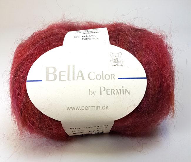 Bella Permin Garn - Blødt Mohairgarn i Rød Bord 883159
