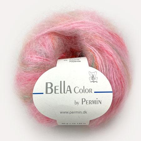 Bella Permin Garn - Blødt Mohairgarn i Lyserød/Pink/Grøn