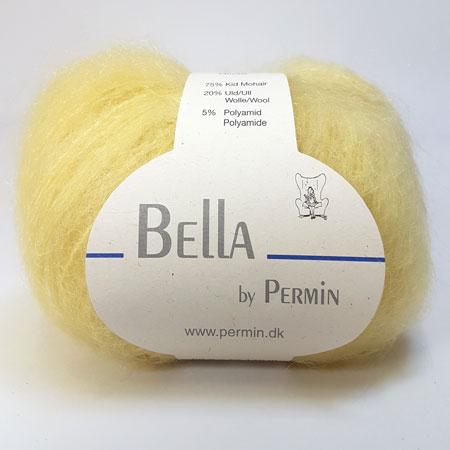 Bella Permin Mohairgarn - Pastel Gul, Uld & Polyamid