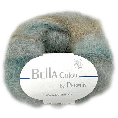 Bella Permin Mohairgarn - Grøn/Gylden 883164 til strikning