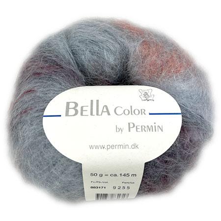 Bella Permin Garn - Eksklusivt Mohairgarn i Grå/Rust/Bordeaux
