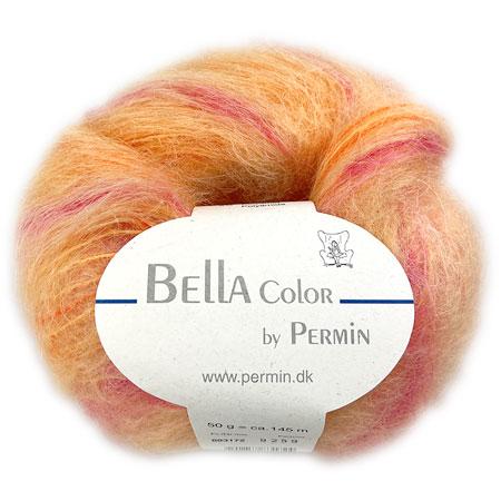 Bella Permin Garn - Blødt Mohairgarn i Orange/Pink/Syren