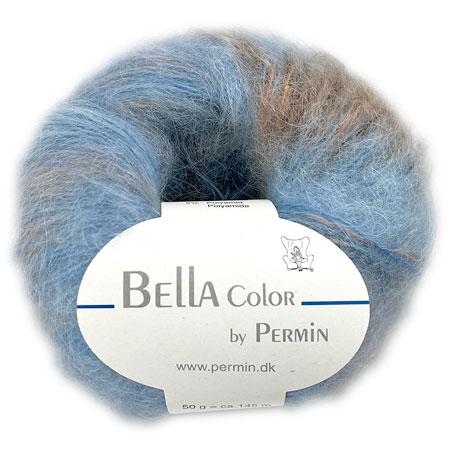 Bella Permin Garn - Blødt Mohairgarn i Blå/Beige/Brun