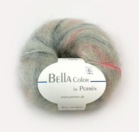 Bella Permin Garn - Eksklusivt Mohairgarn i Salvie/Pink/Grå