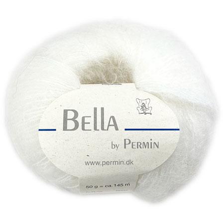Bella Permin Garn - Blødt Mohairgarn i Hvid 883201