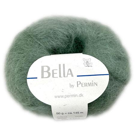 Bella Permin Garn - Blødt Mohairgarn i Støvet Grøn