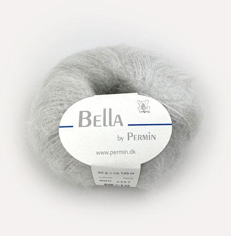 Bella Permin Mohairgarn med Uld - Farve 883274 Mist