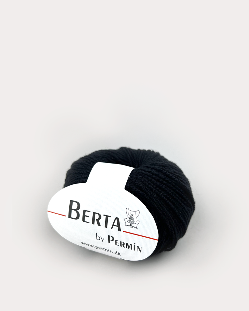 Berta by Permin - Lækkert Garn i Sort - 50g
