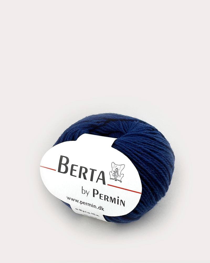 Berta by Permin Garn - Indigo - 55% Uld, 45% Bomuld
