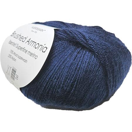 Børstet Superfine Merino Uldgarn - Marine Blå 1660