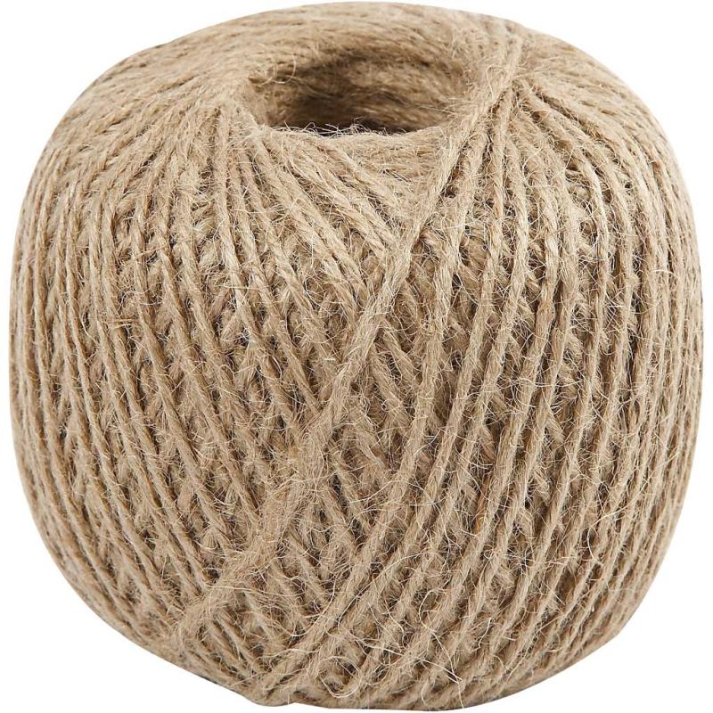 Rustik natursnor i hør, 2 mm, 180 m - Niah Design