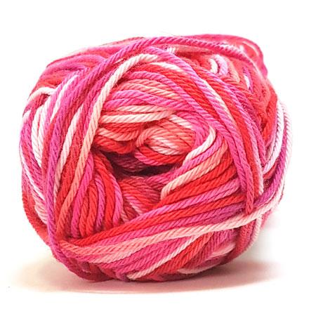 Bomuldsgarn Cotton nr. 8/4 - Flerfarvet 597 til hækling