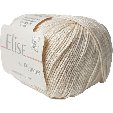 Permin Elise - Blødt Garn i Råhvid med Cashmere