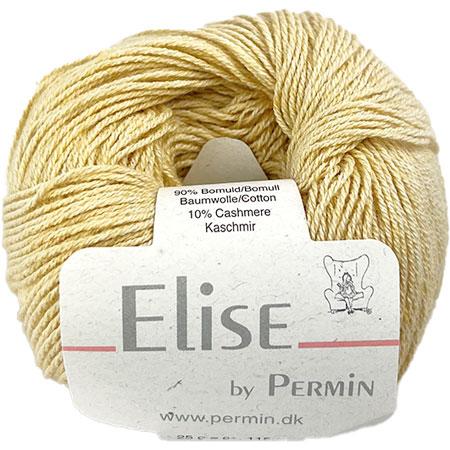Permin Elise - Blødt Garn i Bomuld/Cashmere - Fv 881108 Gul