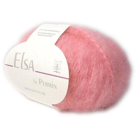 Elsa By Permin - Alpaca Uld & Børstet Uldgarn - Lyserød 880708