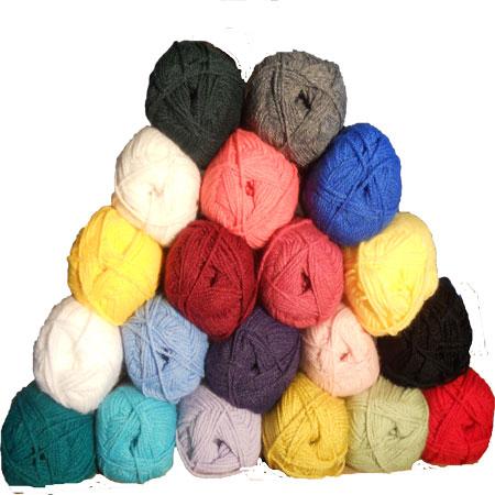 Garnpakke med 20 farver Jette Acryl - Fantastisk tilbud!