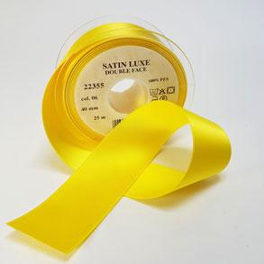 Gul Satin Bånd - Nr 06, 6 mm til Hobby og Pynt
