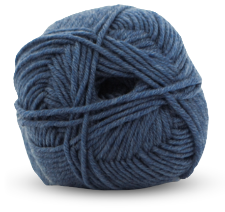 Extrafine Merino 120 - Meleret Jeansblå Uldgarn 50 g