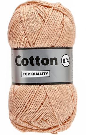 Lammy Cotton 8/4 Garn - Fersken, 50 g, Nr. 214