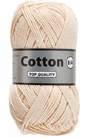 Lammy Cotton 8/4 i Vanilje - 50 g nr. 218 Garn til Strikning