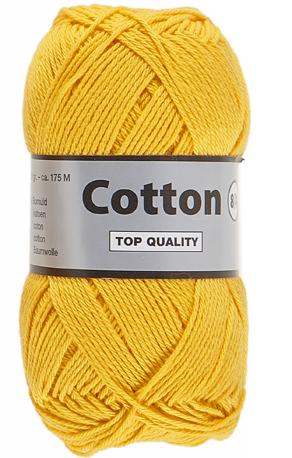 Lammy Cotton 8/4 Garn i Gul - 50 g, Nr. 372