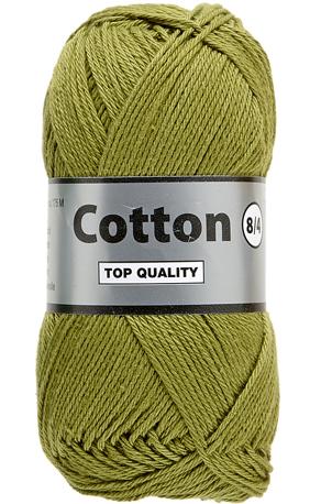 Lammy Cotton 8/4 Garn i Oliven - 50 g Nr. 380